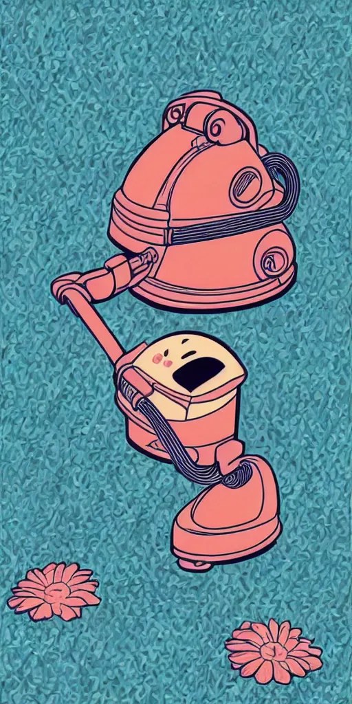 a Kirby vacuum cleaner in the style of Audrey kawasaki Stable