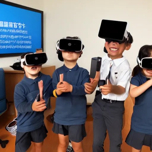 Virtual reality in education the promise, progress Stable Diffusion