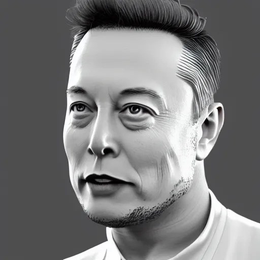 Elon Musk 3D render Stable Diffusion