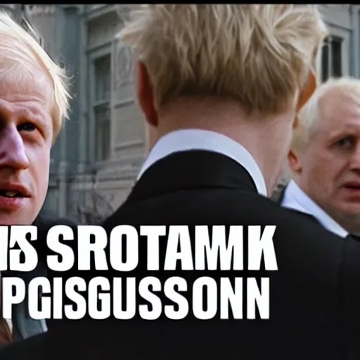 movie scene boris johnson kgb agent, photorealistic, Stable Diffusion
