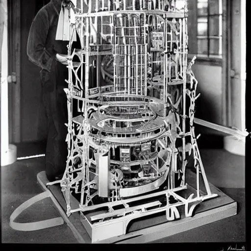 albert einstein building intricate and complex clock Stable Diffusion