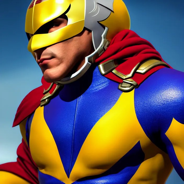 cinematic portrait, captain falcon from super smash Stable Diffusion