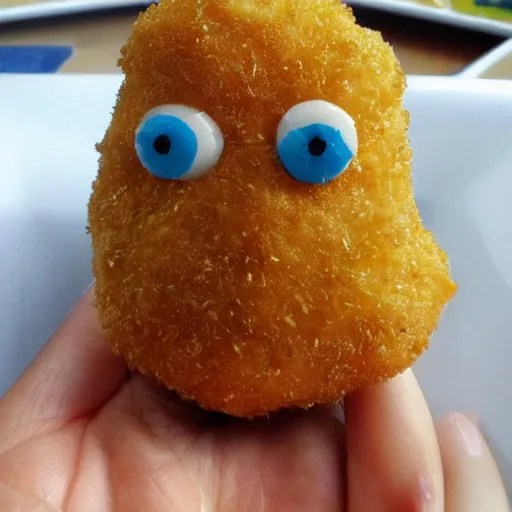 Godzilla Chicken nugget with a face Stable Diffusion