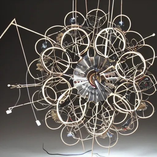 a sculpture using motors and electronics Stable Diffusion