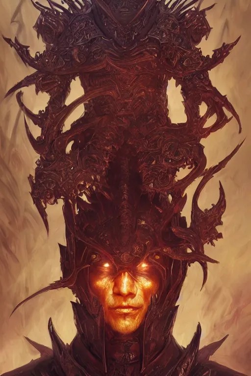 portrait of the Demon King, demonic armor, demonic Stable Diffusion
