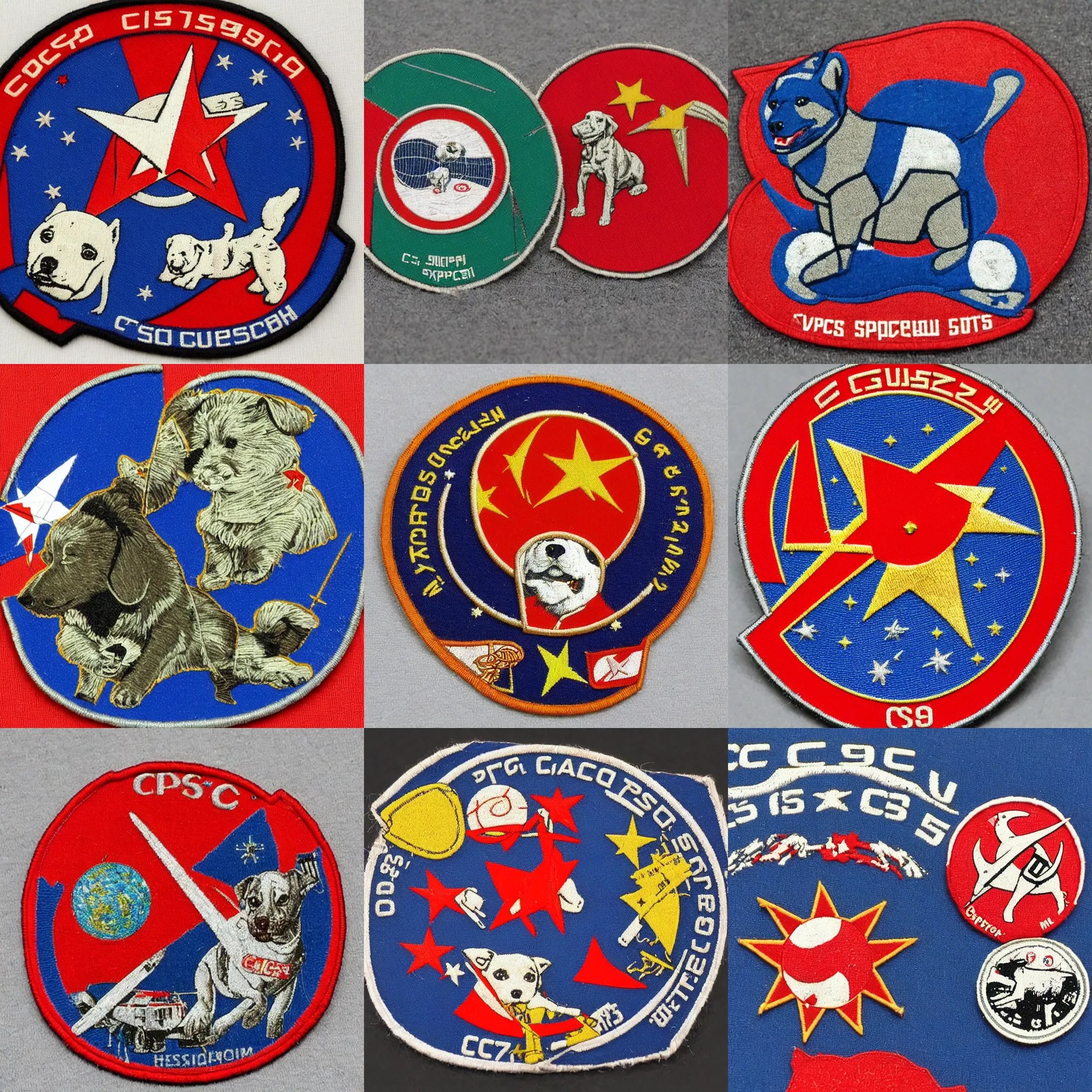 CCCP, 60s soviet space mission patch, in dogs we trust Stable