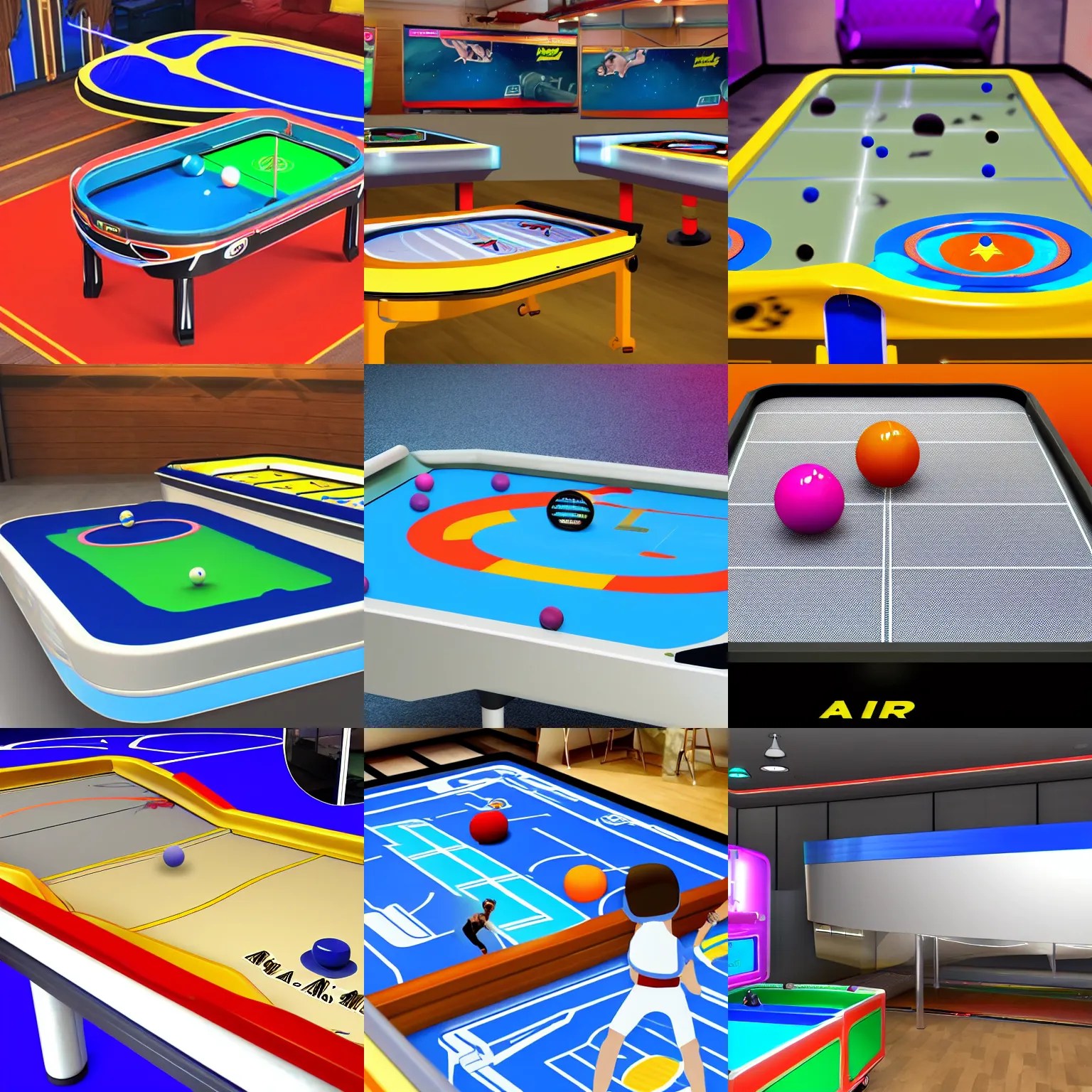 air hockey game concept Stable Diffusion OpenArt