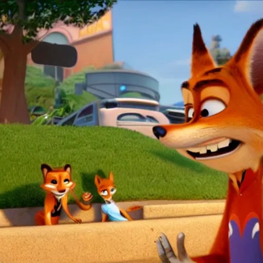 Nick Wilde smoking weed in Zootopia movie Stable Diffusion OpenArt