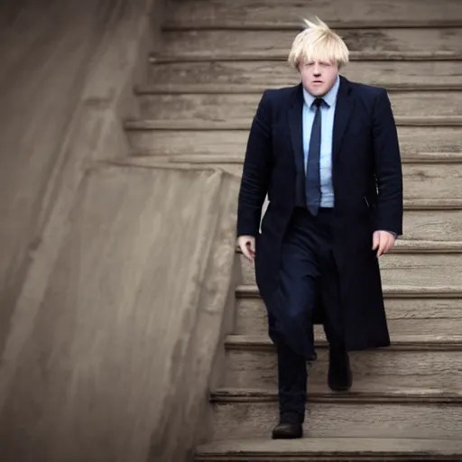 movie scene boris johnson kgb agent, photorealistic, Stable Diffusion