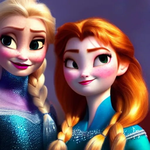elsa & anna in real life, portrait, highly detailed, Stable Diffusion OpenArt