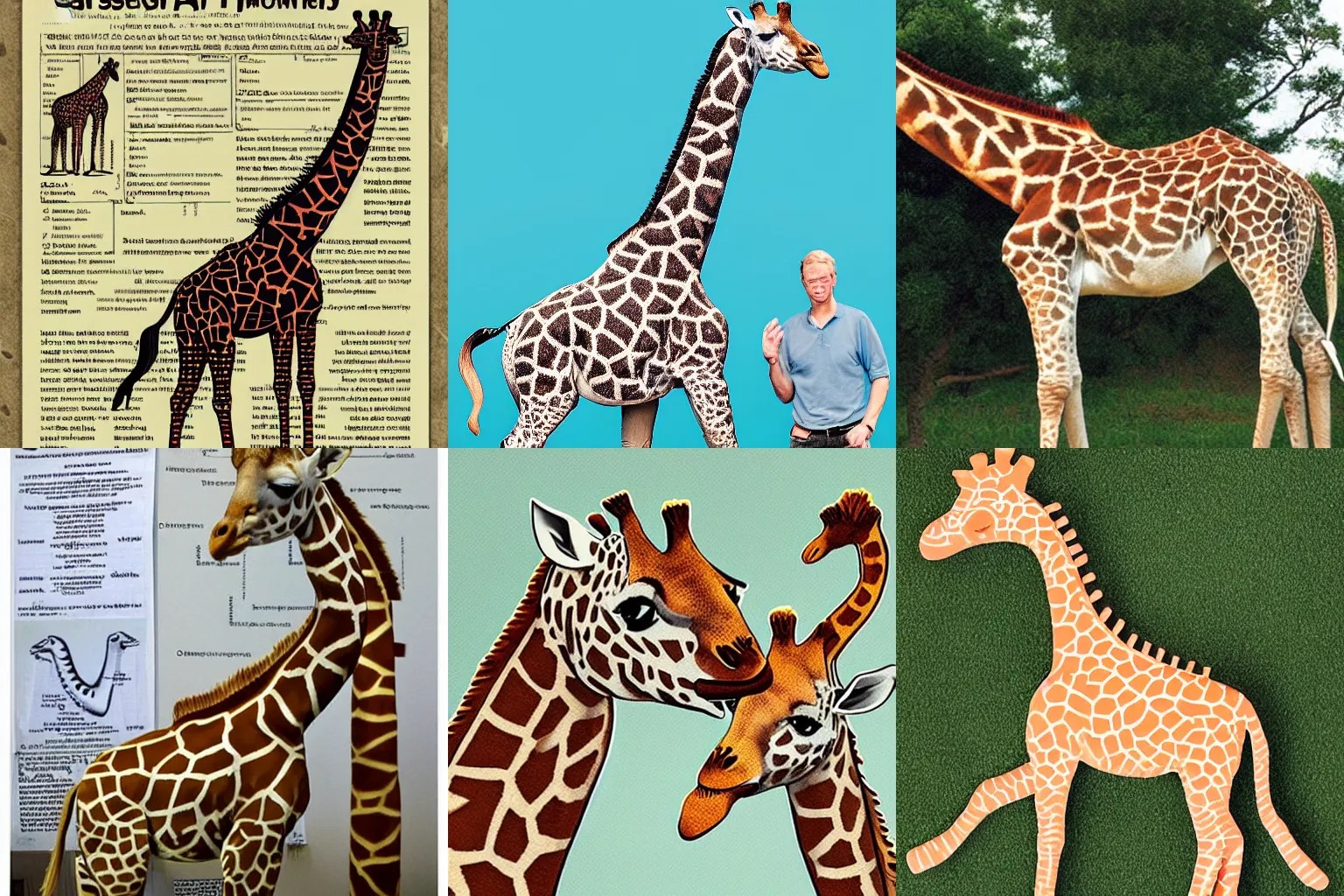 assembly instructions for a giraffe, highly detailed Stable Diffusion