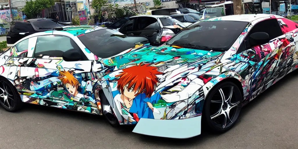 anime car wrap Stable Diffusion