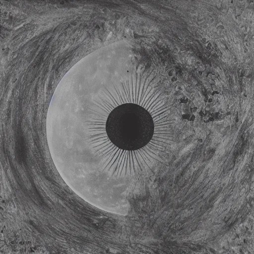 two moon circles, eyes that see in the dark Stable Diffusion