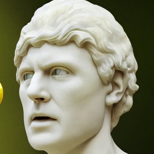 marble statue with lemon head hyper realistic Stable Diffusion