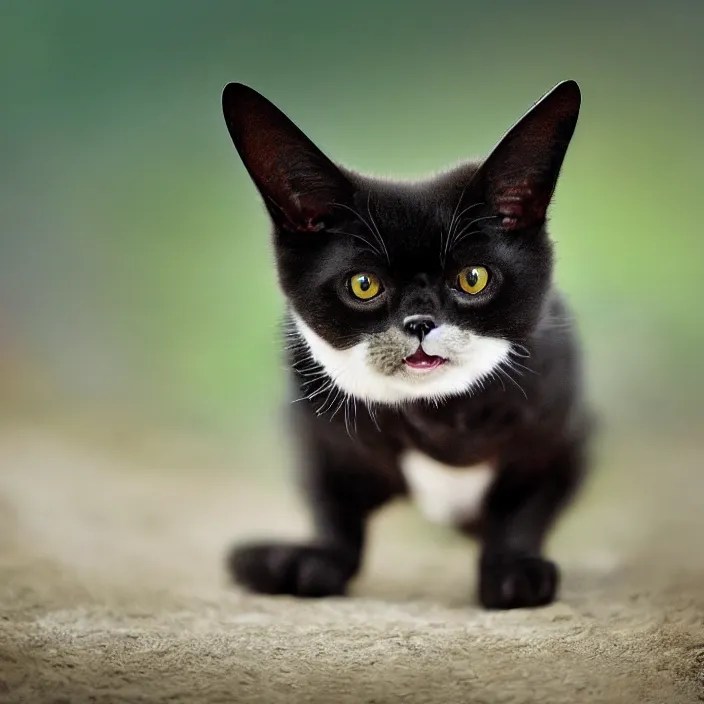 bat cat hybrid animal, national geographic photo, 8 k, Stable