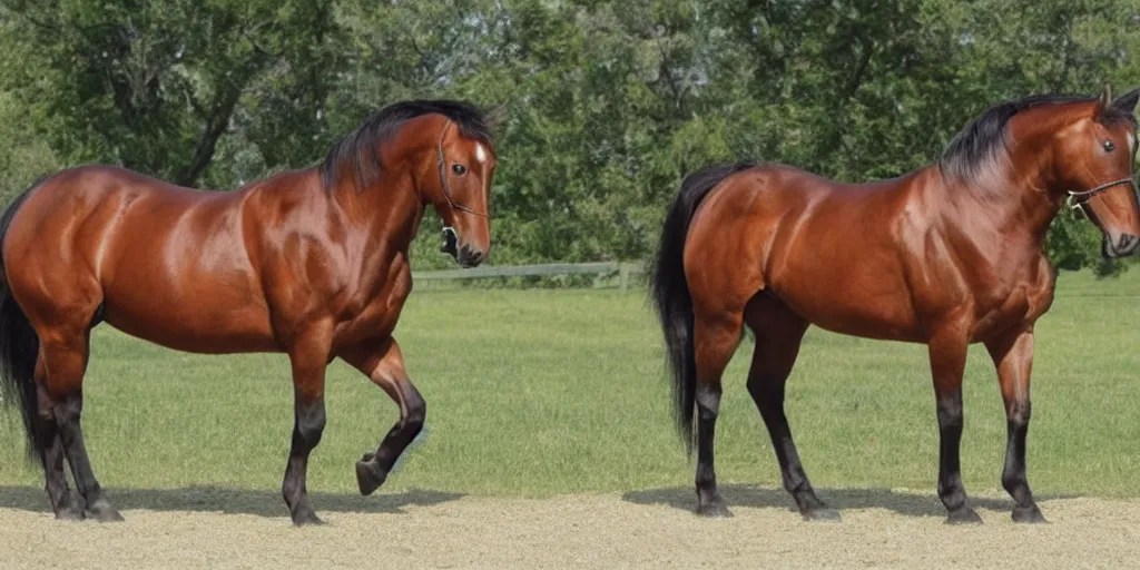 american quarter horse, shiny coat, strong and lean, Stable Diffusion