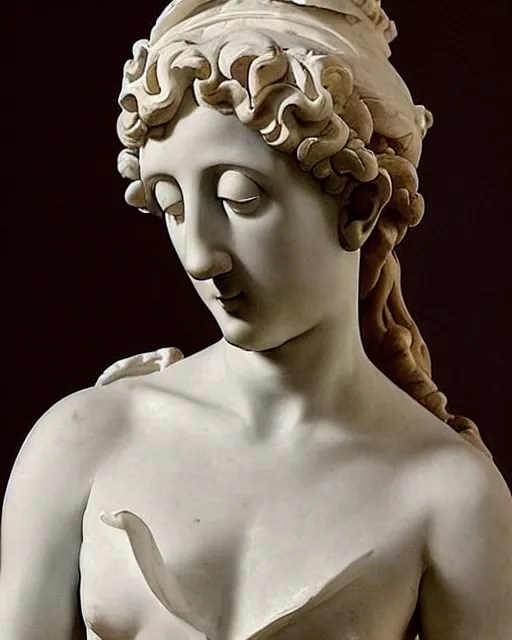 a detailed elegant female figure sculpture by Stable Diffusion