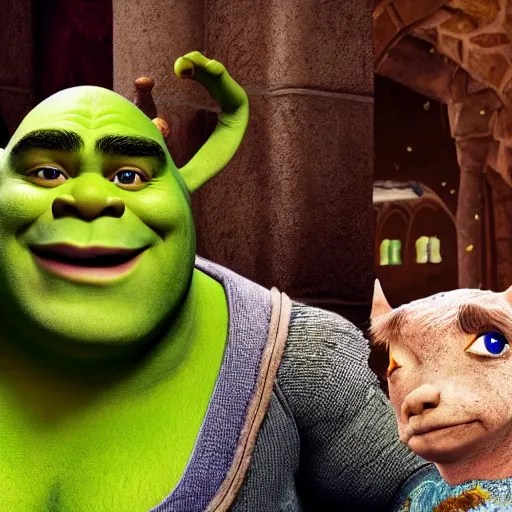 new live action shrek movie photorealistic Stable Diffusion OpenArt