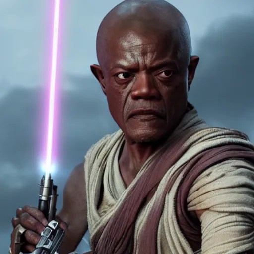 a picture of rey and mace windu combined, detailed, 4 Stable