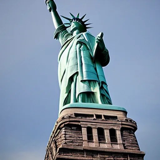 A photo of the statue of liberty made completely out Stable Diffusion