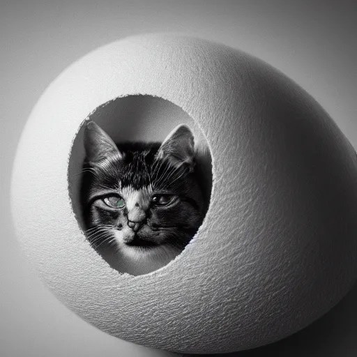 a cat hatching from an egg, studio lighting, Stable Diffusion OpenArt