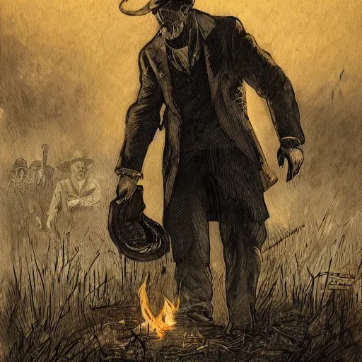 hunt showdown meathead explosion painting Stable Diffusion