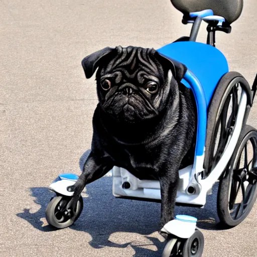 a morbidly obese pug riding a turbo boosted Stable Diffusion