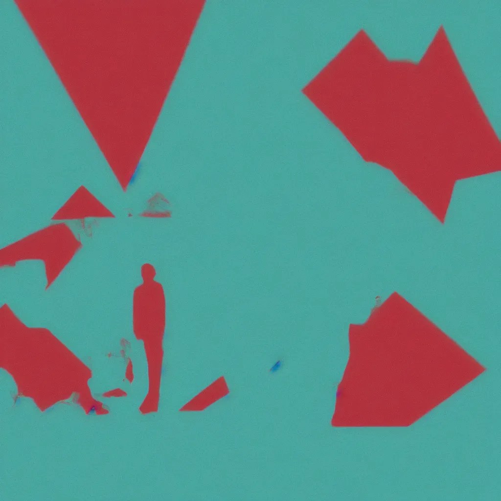 boards of canada album cover, turquoise gradient film Stable