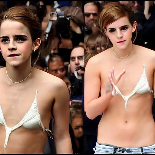emma watson getting stripped, 4 k | Stable Diffusion