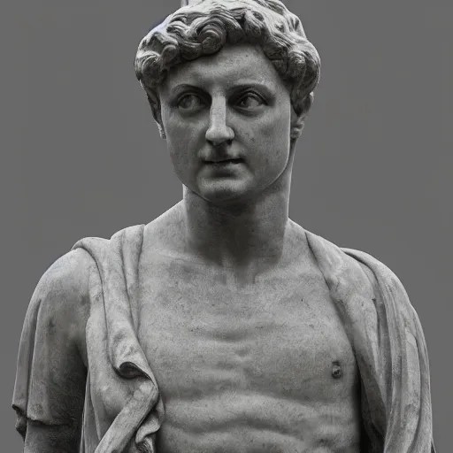 a marble statue of Volodymyr Zelenskyy, 8k, high Stable Diffusion