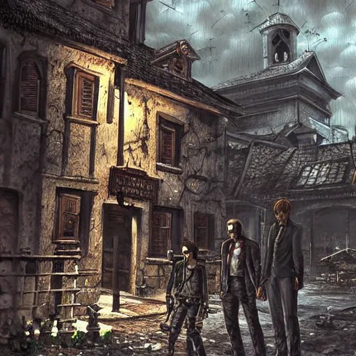 resident evil village Salvatore Moreau, detailed Stable Diffusion