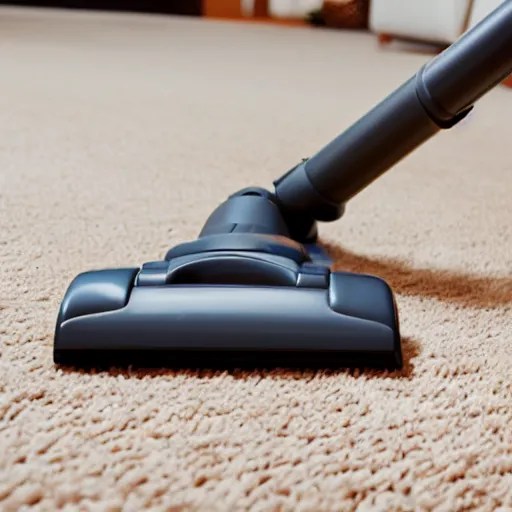 close up photograph of a vacuum picking up small items Stable
