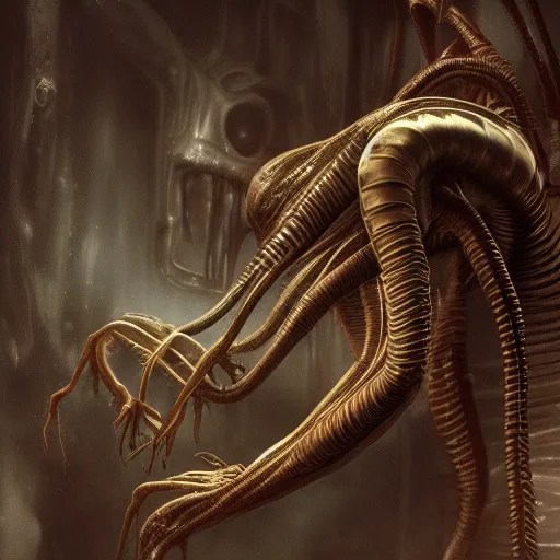 a facehugger from alien ( 1 9 7 9 film ) attached to Stable Diffusion