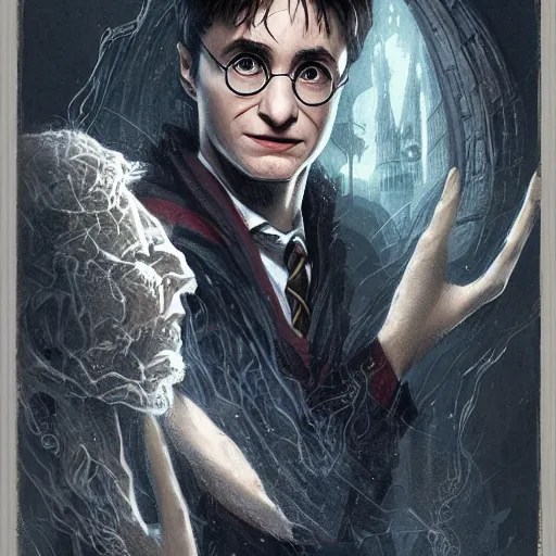 harry potter, character portrait, concept art, Stable Diffusion