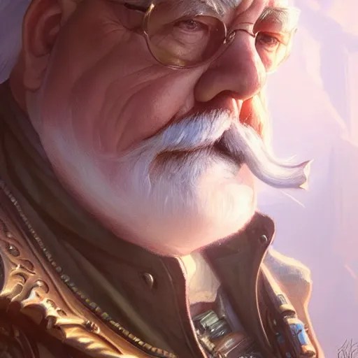 Wilfred Brimley, closeup, D&D, fantasy, intricate, Stable Diffusion