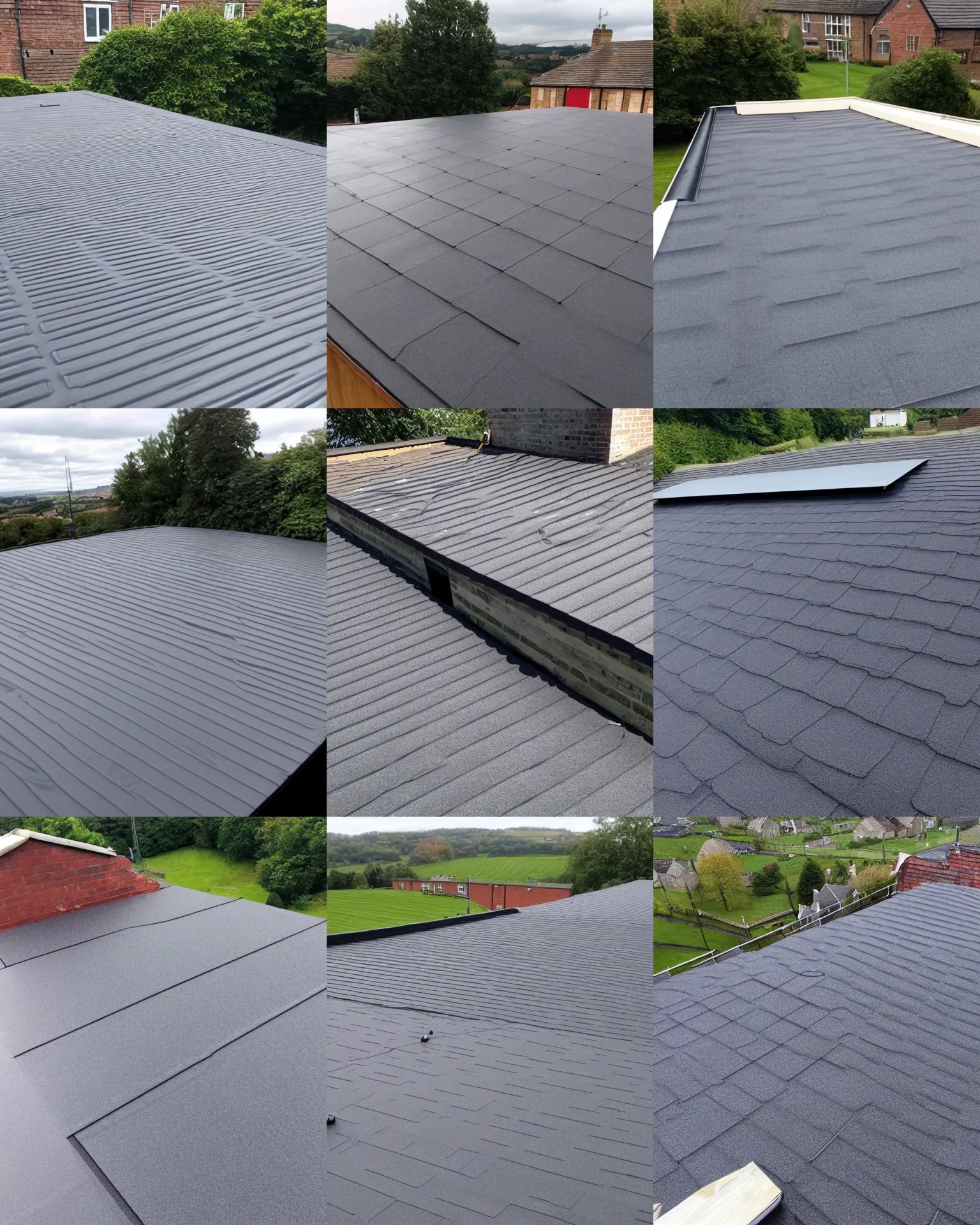 rubber flat roofing installation services on garage Stable Diffusion