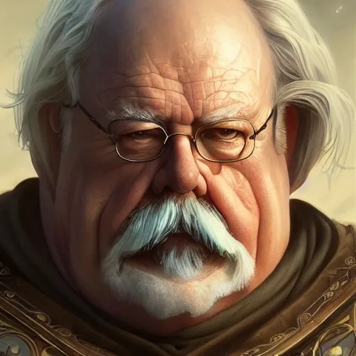 Wilfred Brimley, closeup, D&D, fantasy, intricate, Stable Diffusion