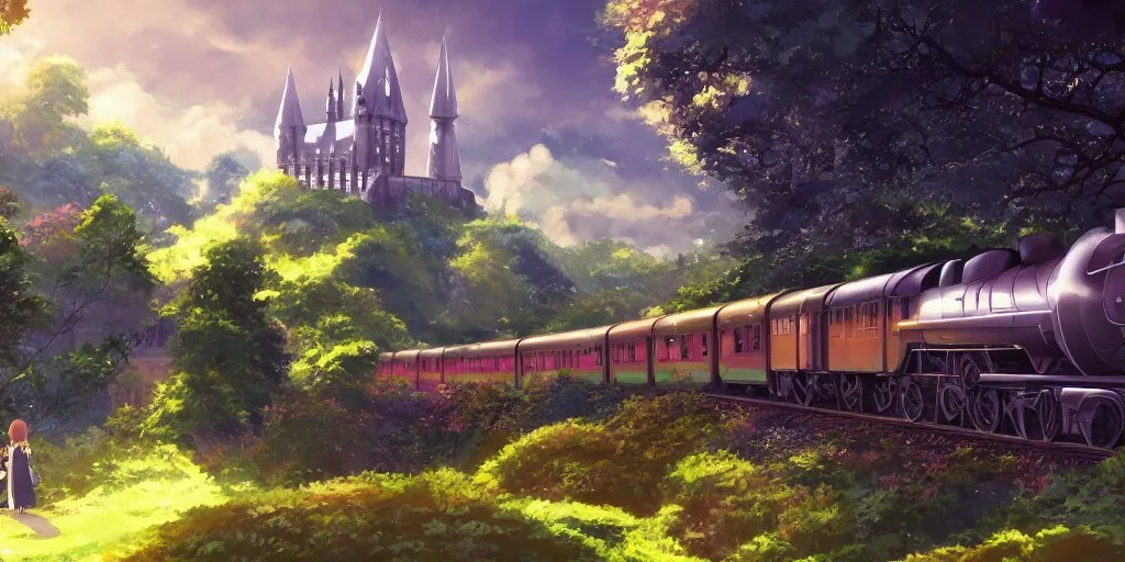 A beautiful illustration of beautiful Hogwarts train, Stable