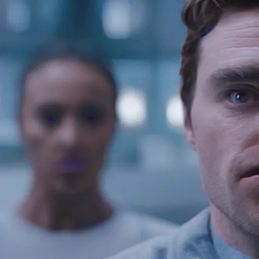 film still of Black Mirror Episode, VFX, 2022, 40mm Stable Diffusion