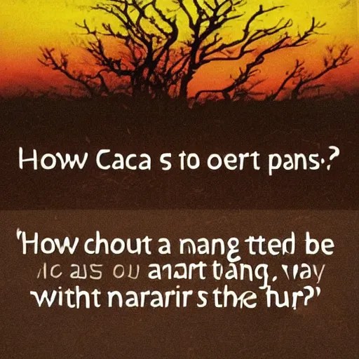 how can we dance when our earth is turning? how can we Stable