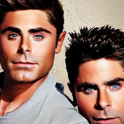 portrait of zac efron and john stamos and rob lowe, Stable Diffusion
