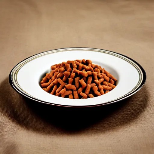 canned dog food on a plate, gourmet michelin Stable Diffusion OpenArt