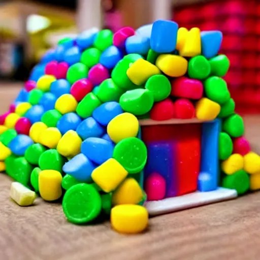 a candy house made of chiclets Stable Diffusion OpenArt