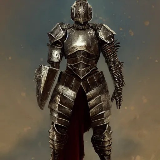 a hell knight in heavy armor, au naturel, hyper Stable Diffusion