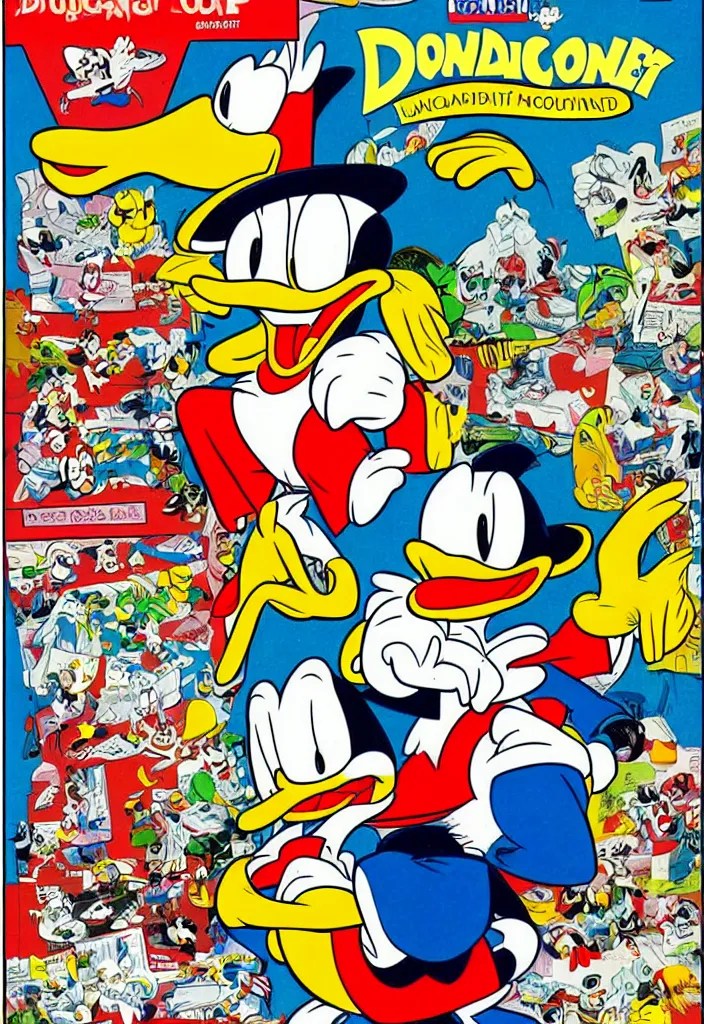 donald duck's drug addiction, comic book cover by don Stable Diffusion