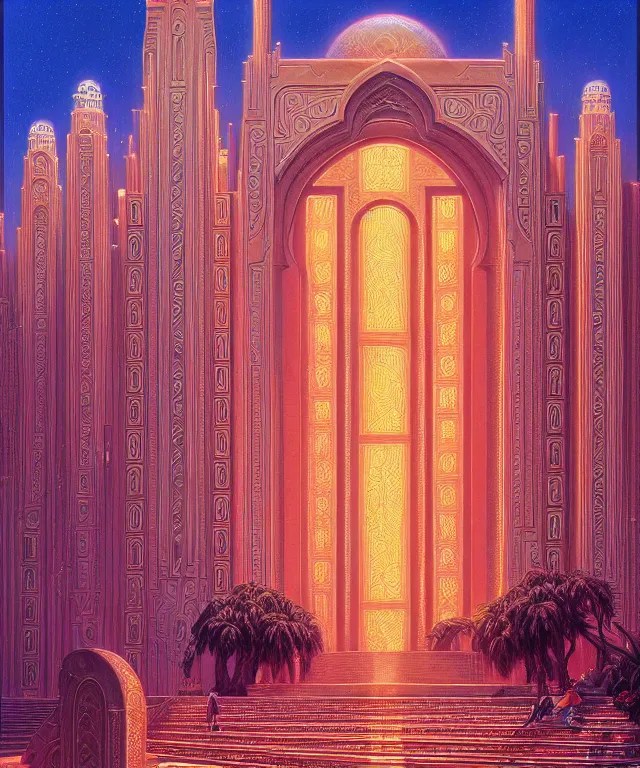 the gates of heaven, beautiful delicacy, flowing arab Stable