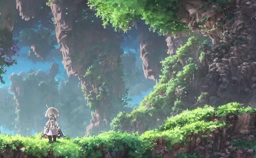 made in abyss beautiful scenery, ultra detailed, 4k Stable Diffusion