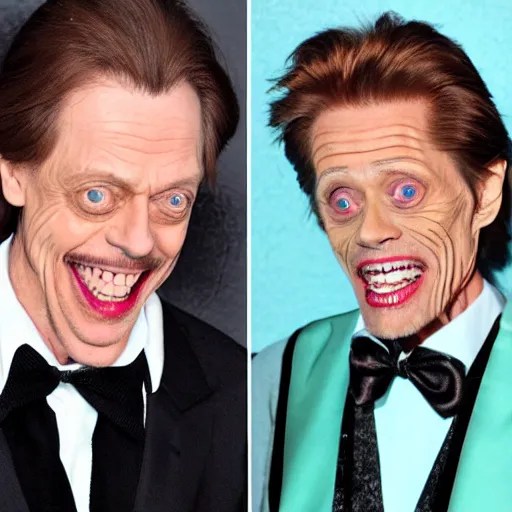 steve buscemi and willem dafoe as drag queens in Stable Diffusion