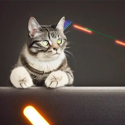 a cat shooting lasers out of its eyes Stable Diffusion OpenArt