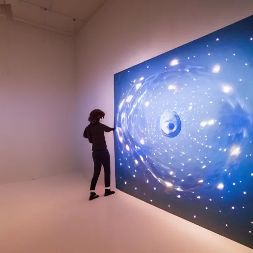 Liminal space in outer space, interactive art Stable Diffusion
